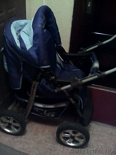 коляска-джип сине-голубого цвета - Изображение #1, Объявление #1277183