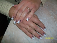 Накращивание ногтей гелем на типсах, формах - Изображение #1, Объявление #402850