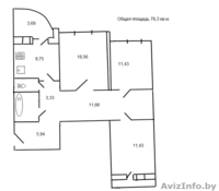 Продам 3-комнатную квартиру, можно под офис - Изображение #2, Объявление #1130554
