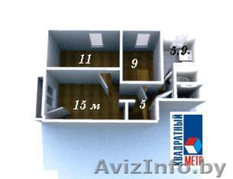 Трёхкомнатная квартира в кирпичном доме за разумную цену.  - Изображение #2, Объявление #575486