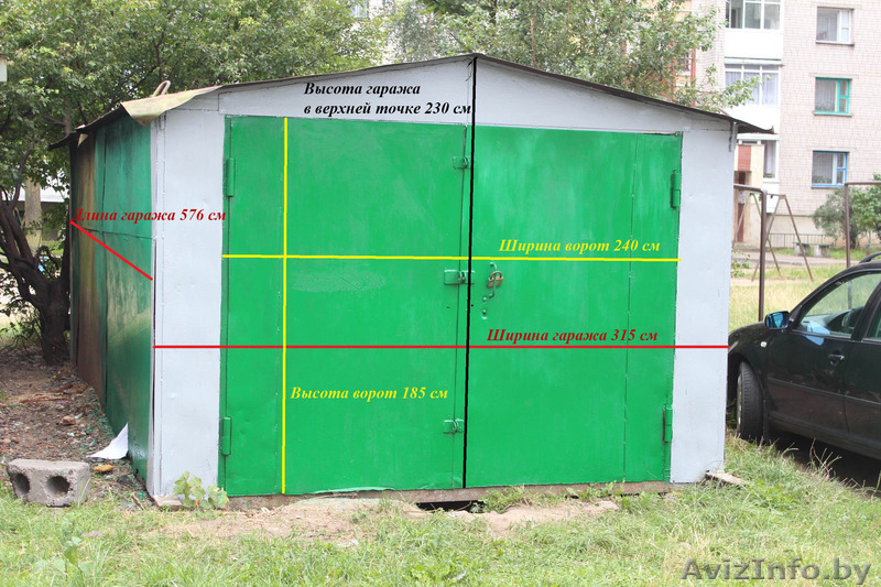 металлический  гараж, из листового железа.  - Изображение #1, Объявление #1132329