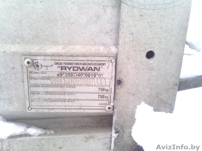 польский оцинкованный одноосный легковой прицеп - Изображение #2, Объявление #1365867