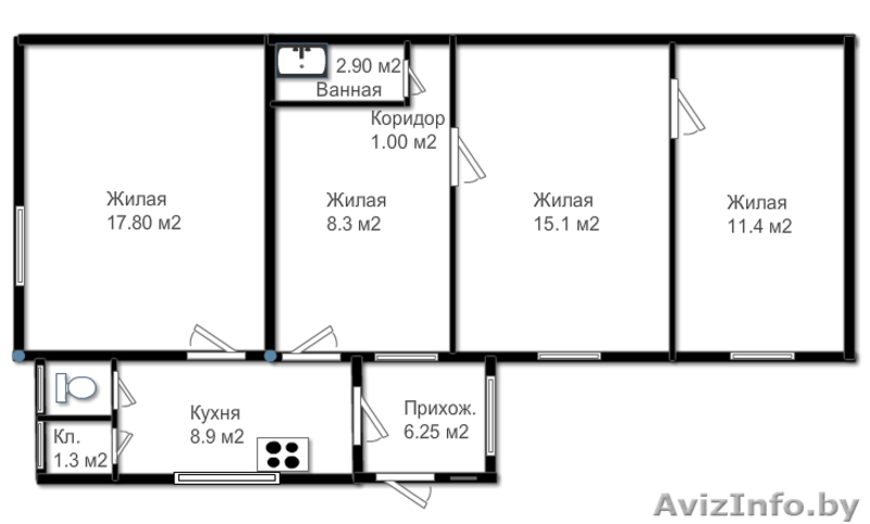 4-комн. квартира Центр - Изображение #7, Объявление #1562336