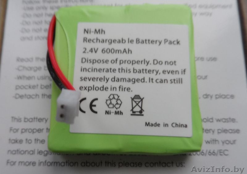      батарея к радиотелеф. 2,4 v на 600 mAh       - Изображение #1, Объявление #1616695